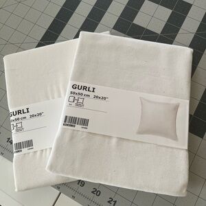 IKEA Gurli Cream Pillow Covers